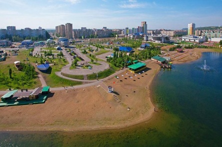 Самым популярным местом для отдыха в Уфе остается пляж в парке Кашкадан